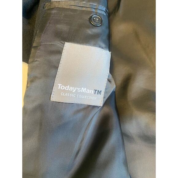 Blazer Mens Size 42L 100% Pure Camel Hair Black Today's Man Sports Coat 2 Button - Picture 10 of 15